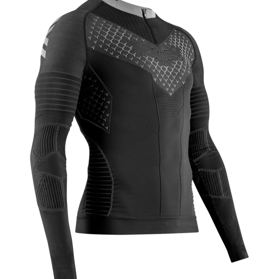 X-Bionic Twyce Race Shirt met lange mouwen Heren - black/charcoal