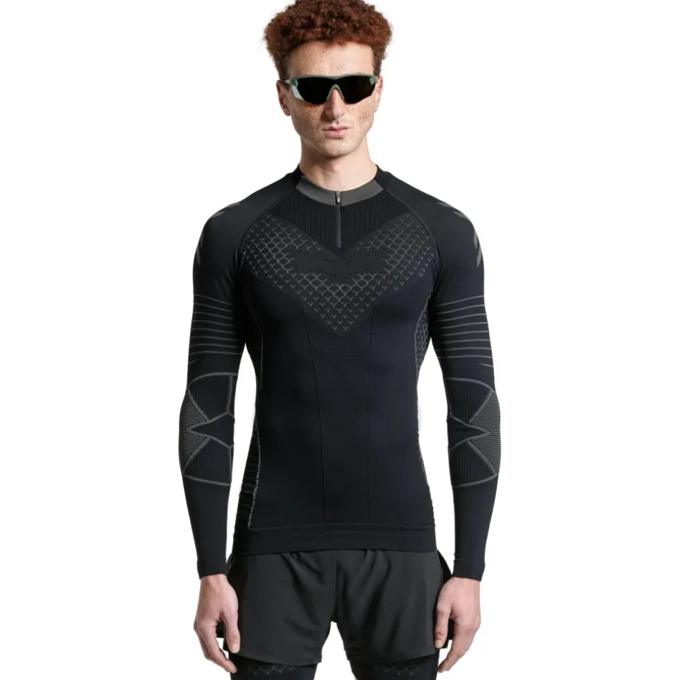 X-Bionic Twyce Race Shirt met lange mouwen Heren - black/charcoal