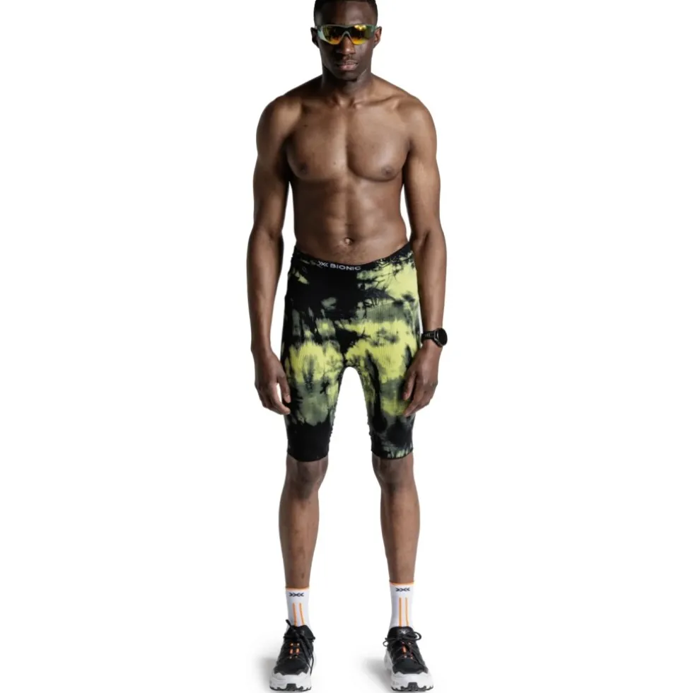 X-Bionic Effektor Hardloopleggings voor heren - tie dye electric energy