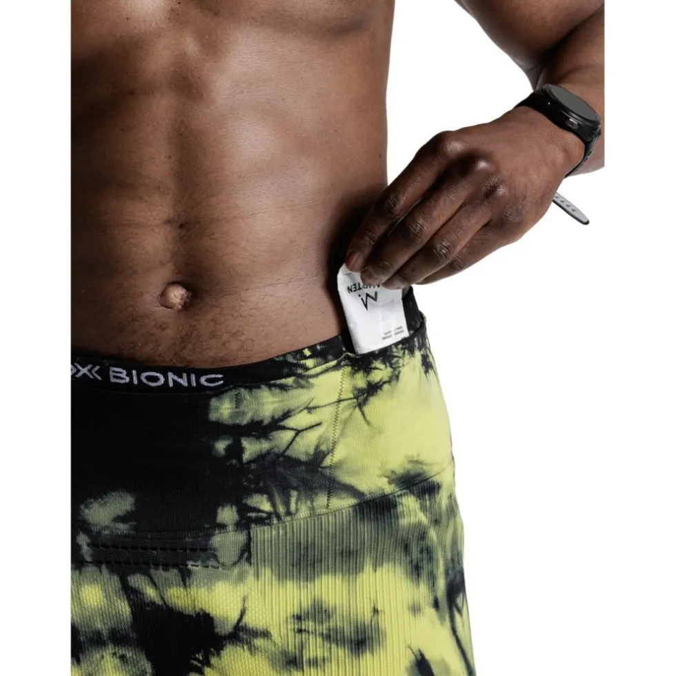 X-Bionic Effektor Hardloopleggings voor heren - tie dye electric energy