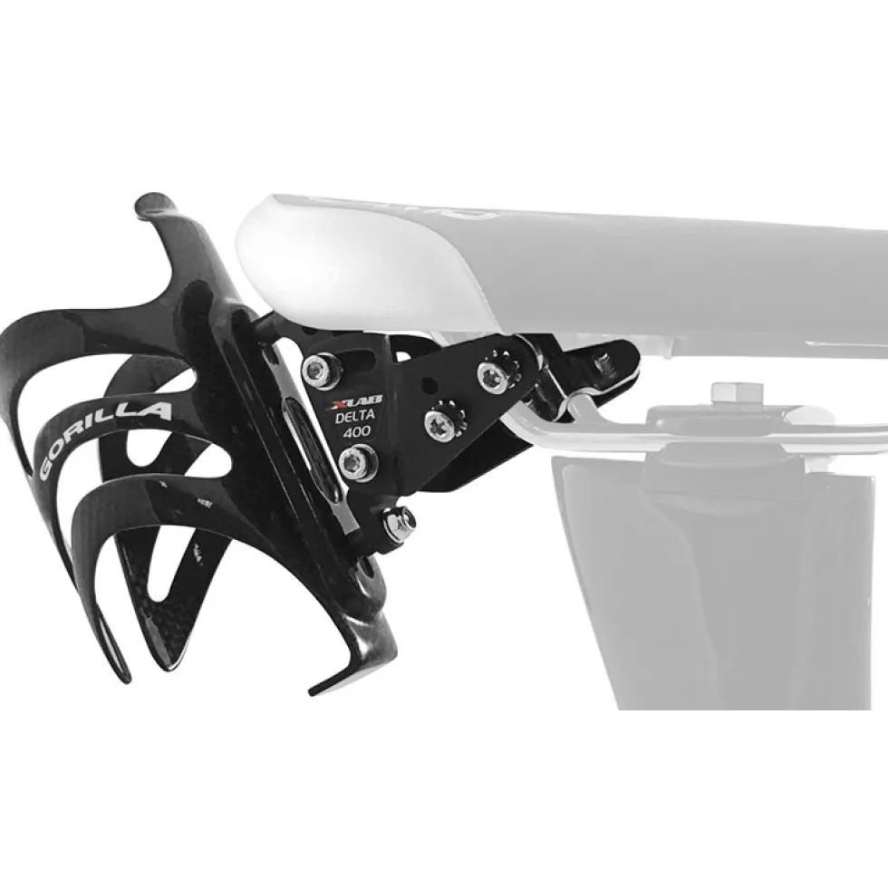 XLAB Delta 400 Adapter + Gorilla Carbon Fleshouder - black