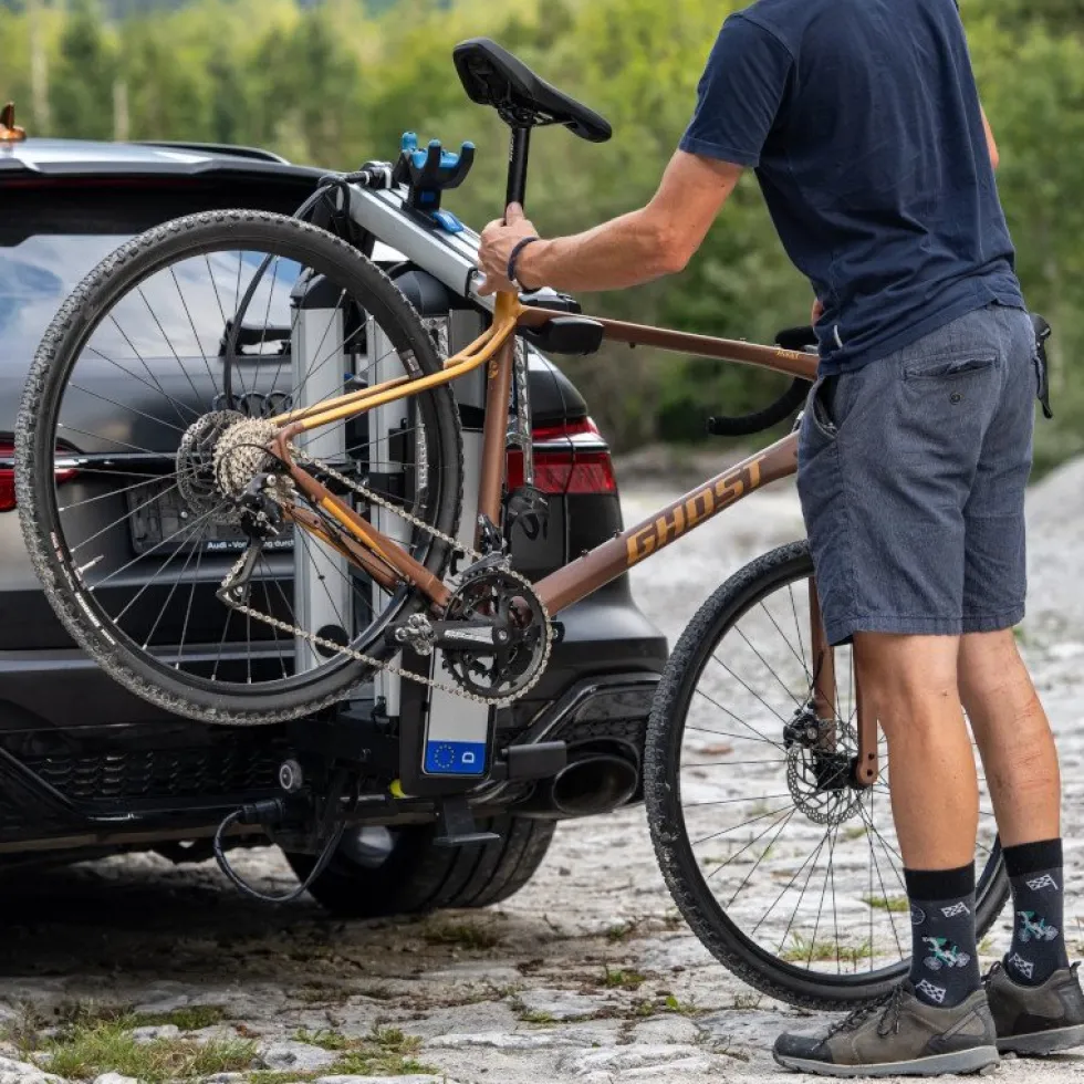 XLC Almada Work-E VC-C07 Fietsdrager Achterkant - voor 2 E-Bikes, opvouwbaar