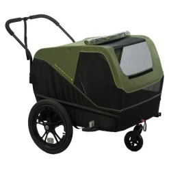 XLC Fietskar voor Honden Dog Medium BS-C12 - moss green/lime/black