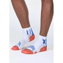 X-Socks Run Expert Ankle Sokken - white/orange/twyce blue