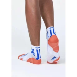 X-Socks Run Expert Ankle Sokken - white/orange/twyce blue