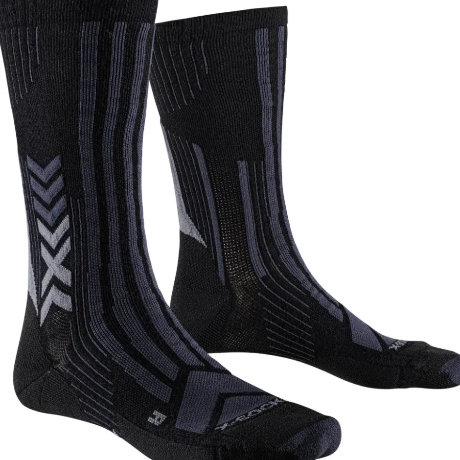 Sokken|Sokken < X-Socks Trekking Perform Merino Crew Sokken - black/charcoal
