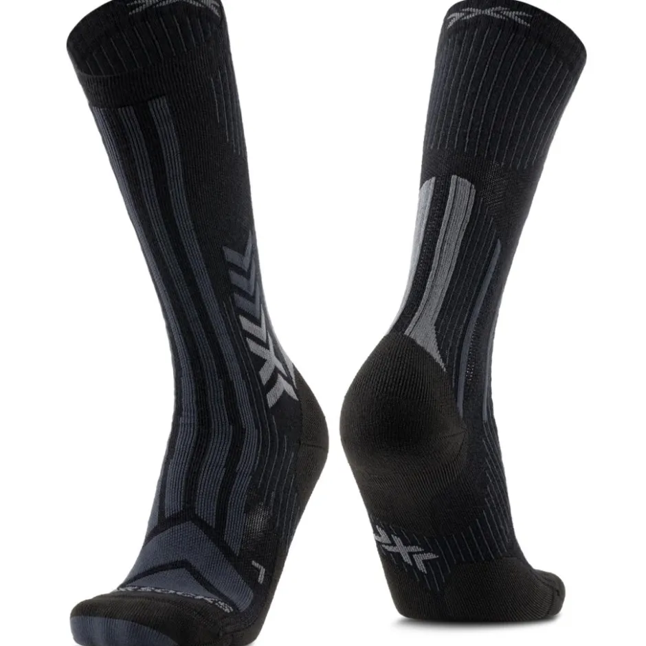 Sokken|Sokken < X-Socks Trekking Perform Merino Crew Sokken - black/charcoal