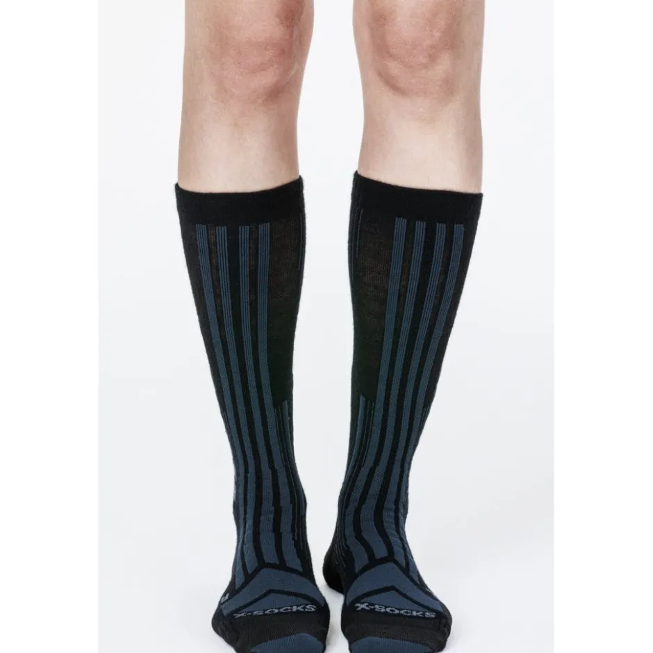 Sokken|Sokken < X-Socks Trekking Perform Merino Crew Sokken - black/charcoal