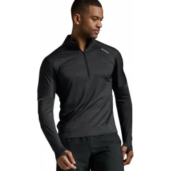 T-Shirts En Tops < 2XU Aero 1/2 Zip Shirt met ange mouwen Heren - back/siver refective