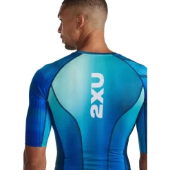 2XU Aero Tri Top Dames - spring green/majola blue