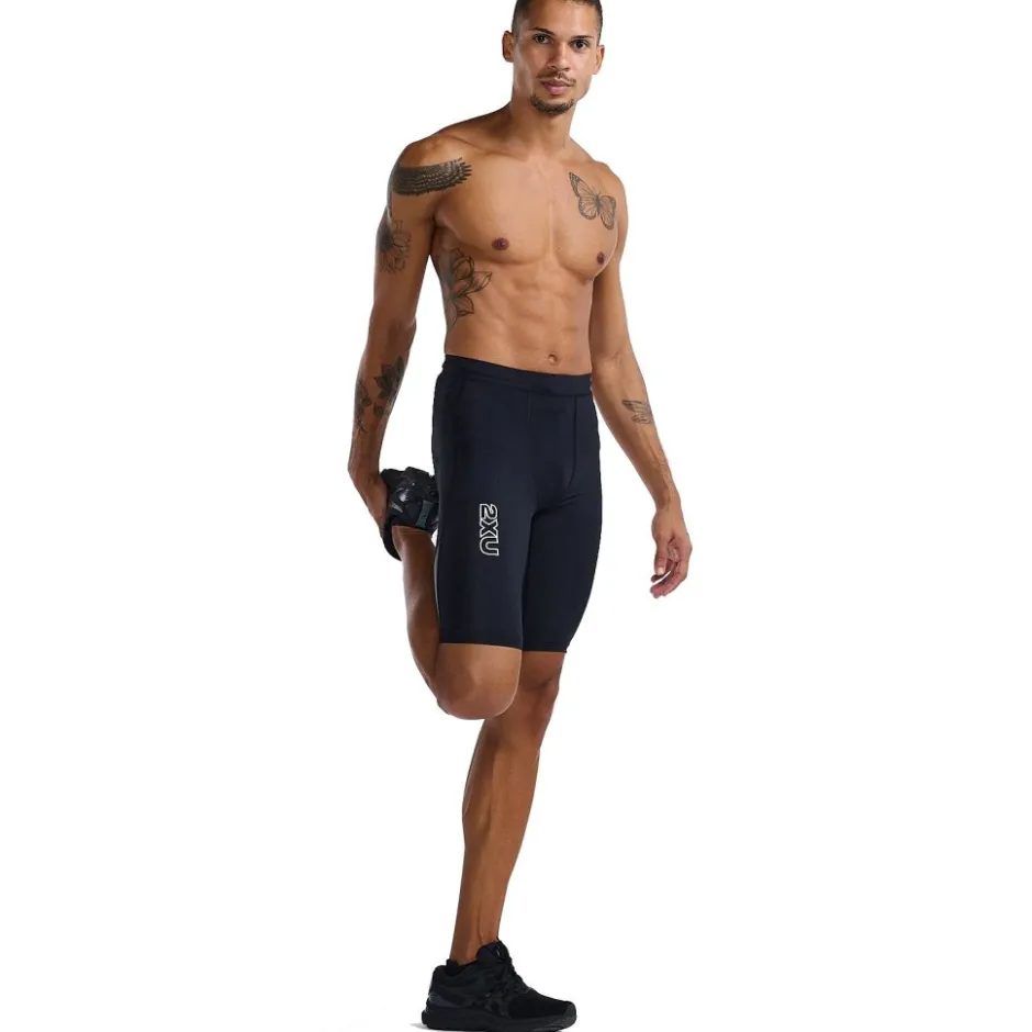 Broeken & Rokken < 2XU ight peed React Cop Hardoophort Heren - back/white refective