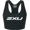 2XU Motion Racerback Crop Sport-BH met medium ondersteuning - S - zwart/wit