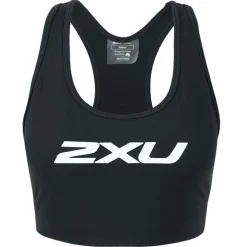 2XU Motion Racerback Crop Sport-BH met medium ondersteuning - S - zwart/wit