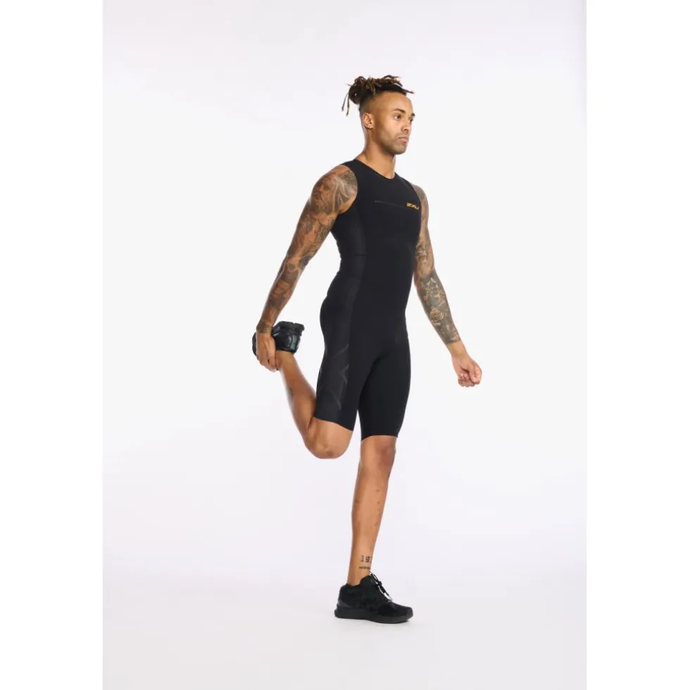 2XU Propel Swimskin Wetsuit Heren - black/turmeric
