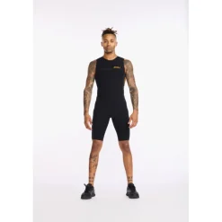 2XU Propel Swimskin Wetsuit Heren - black/turmeric
