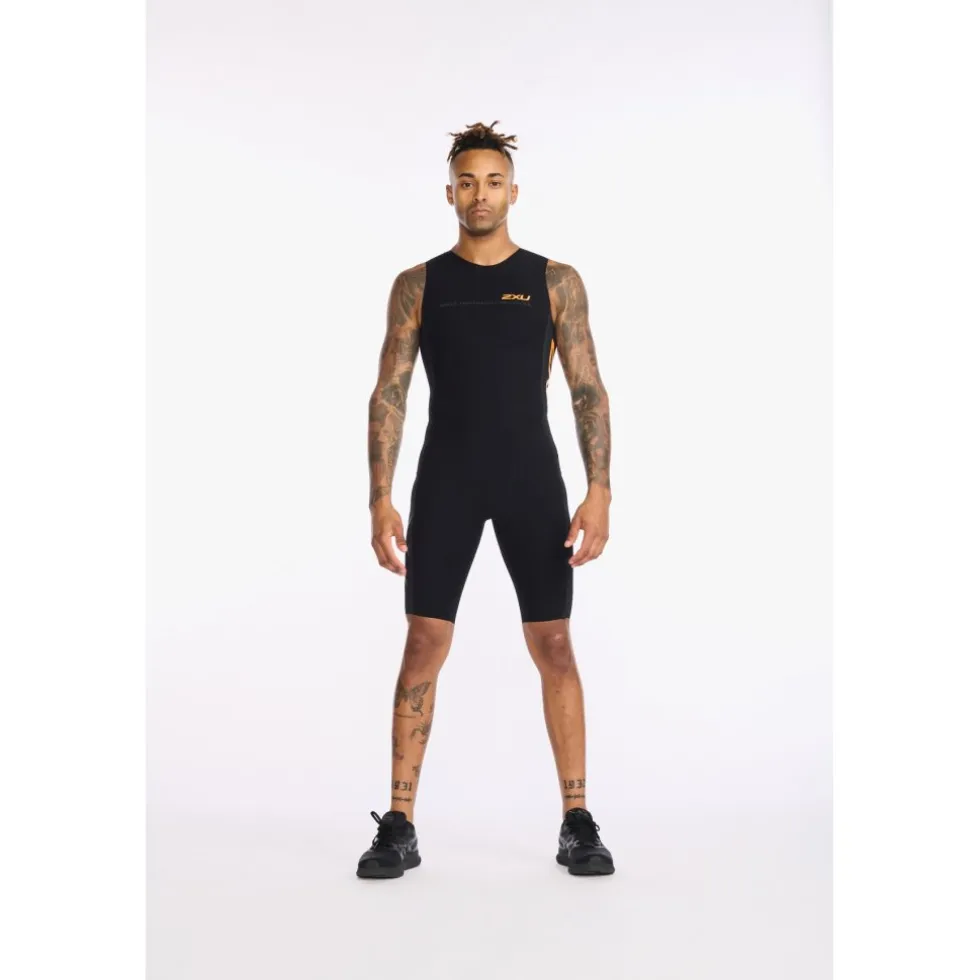2XU Propel Swimskin Wetsuit Heren - black/turmeric
