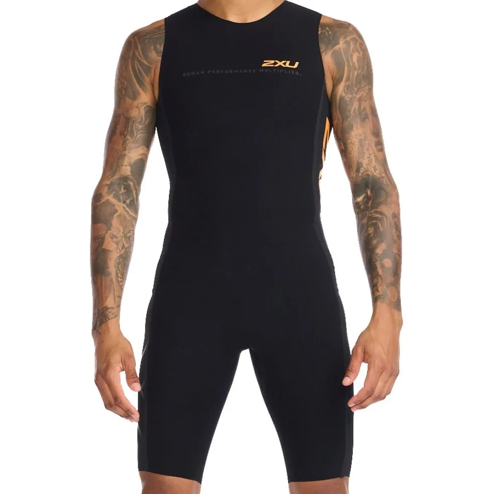 2XU Propel Swimskin Wetsuit Heren - black/turmeric