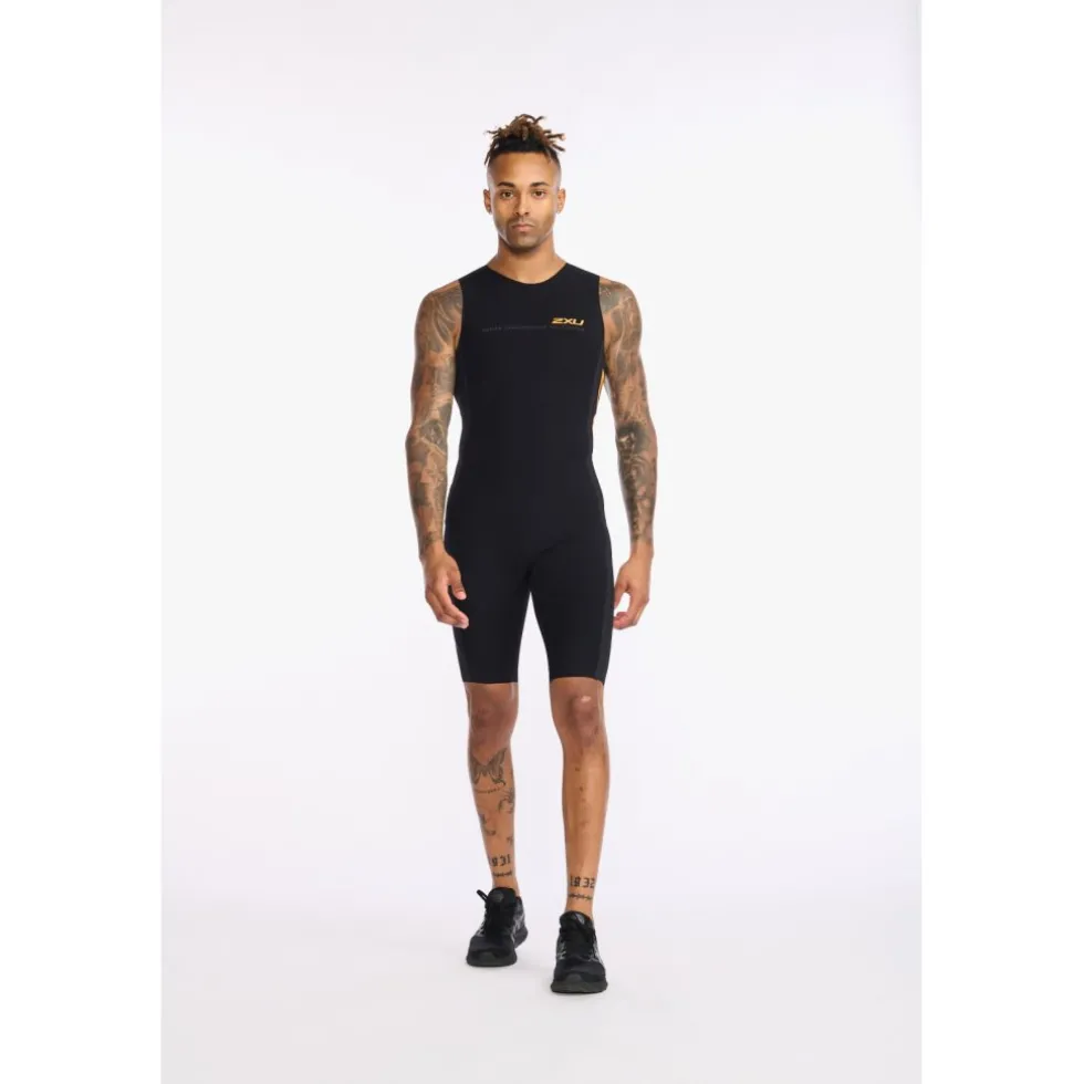 2XU Propel Swimskin Wetsuit Heren - black/turmeric