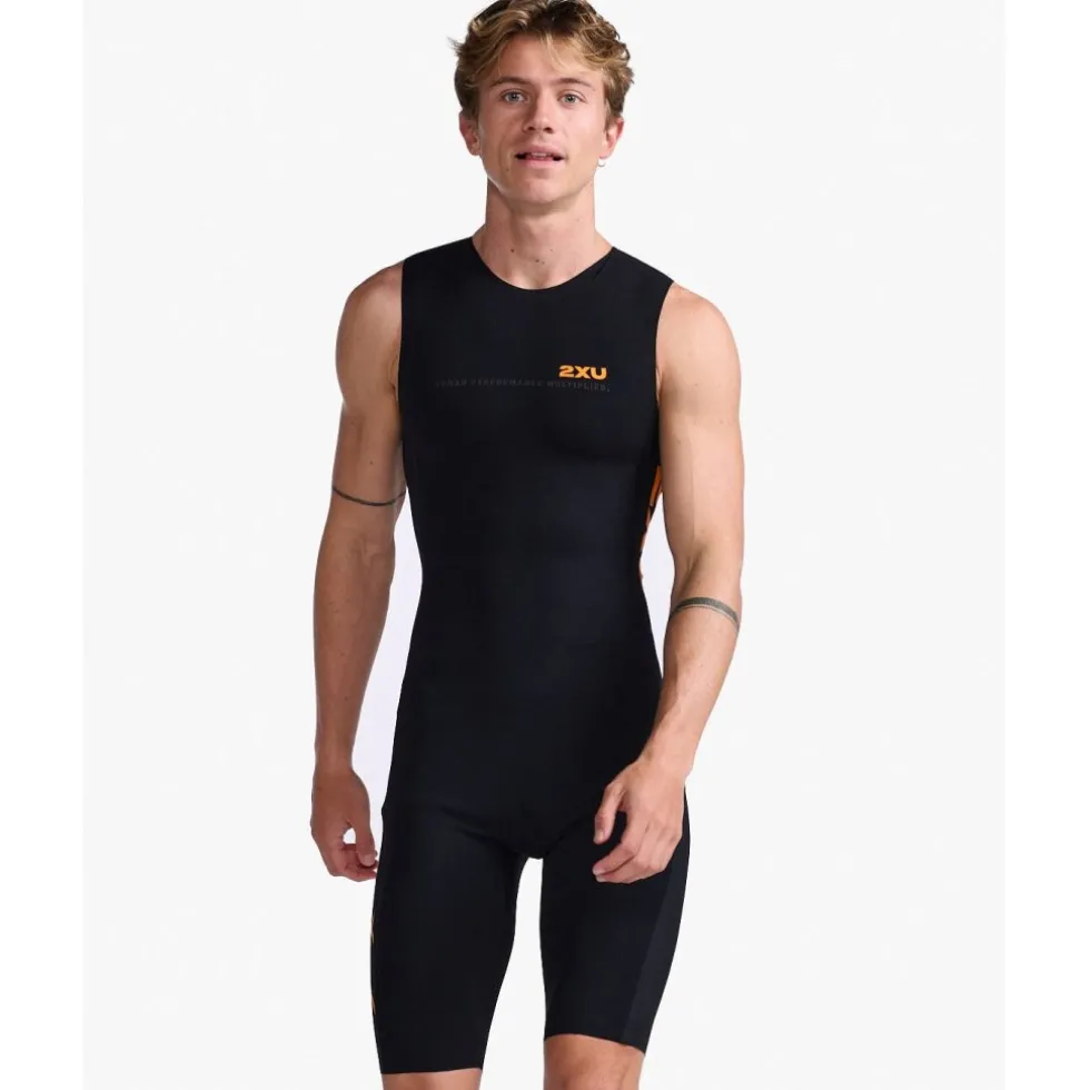 2XU Propel Swimskin Wetsuit Heren - black/turmeric