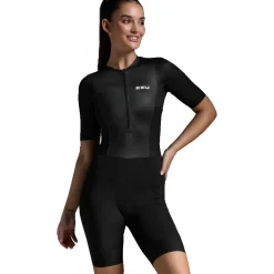 Trisuits|Trisuits < 2XU Aero Hex eeved Triuit Dae - zwart/wit