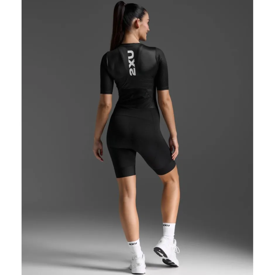Trisuits|Trisuits < 2XU Aero Hex eeved Triuit Dae - zwart/wit