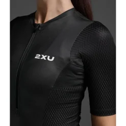 Trisuits|Trisuits < 2XU Aero Hex eeved Triuit Dae - zwart/wit