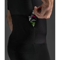 2XU Aero Hex Sleeved Trisuit Heren - zwart/wit