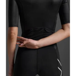2XU Core Sleeved Trisuit Dames - zwart/wit