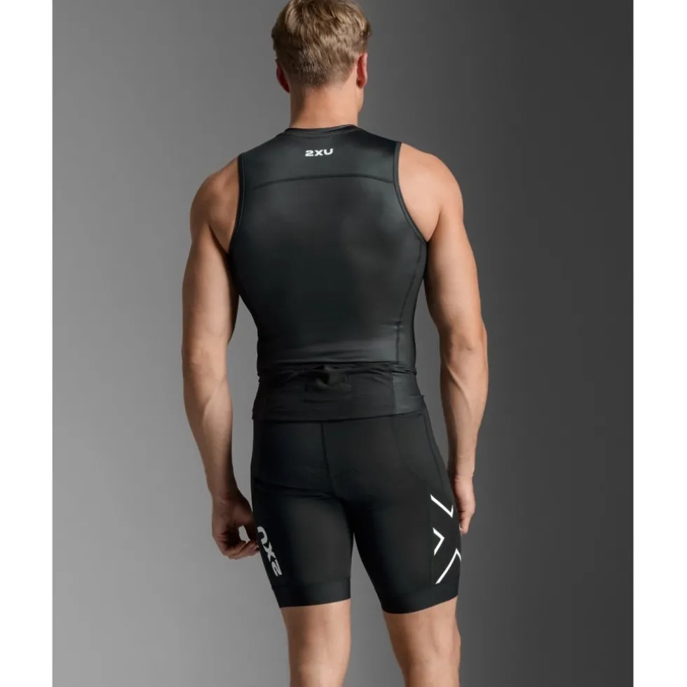 2XU Core Tri Tanktop Heren - zwart/wit