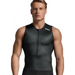 2XU Core Tri Tanktop Heren - zwart/wit