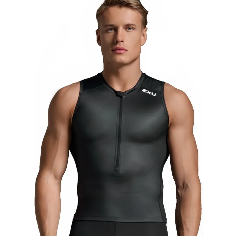 2XU Core Tri Tanktop Heren - zwart/wit