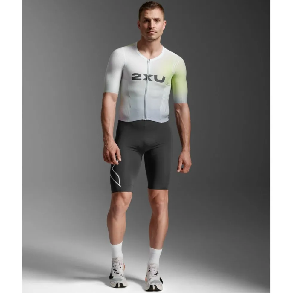 2XU Light Speed React Sleeved Trisuit Heren - cool matcha/india ink