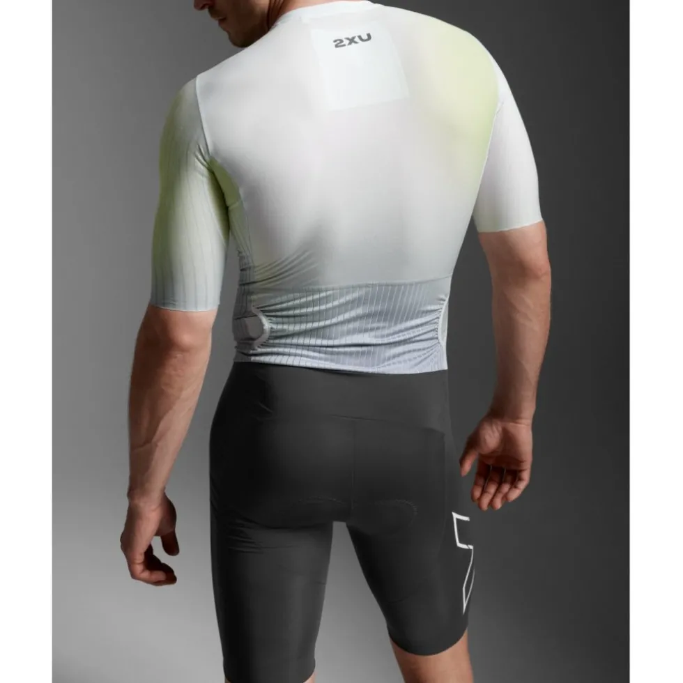 2XU Light Speed React Sleeved Trisuit Heren - cool matcha/india ink