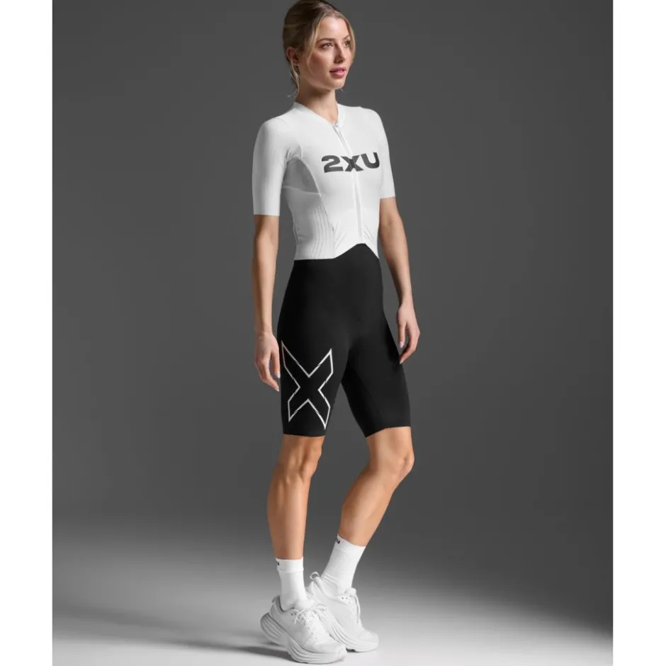 Trisuits|Trisuits < 2XU ight peed React eeved Triuit Dae - zwart/wit