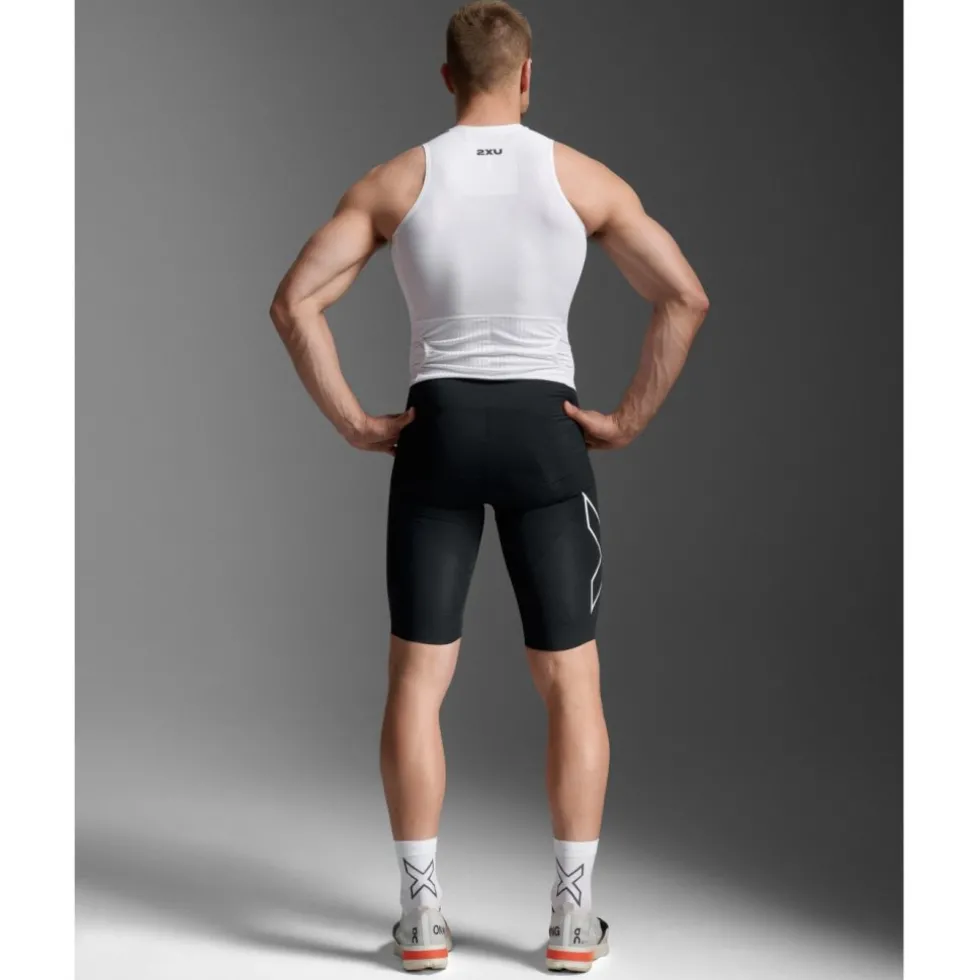 2XU Light Speed React Zonder Mouwen Trisuit Heren - black/white