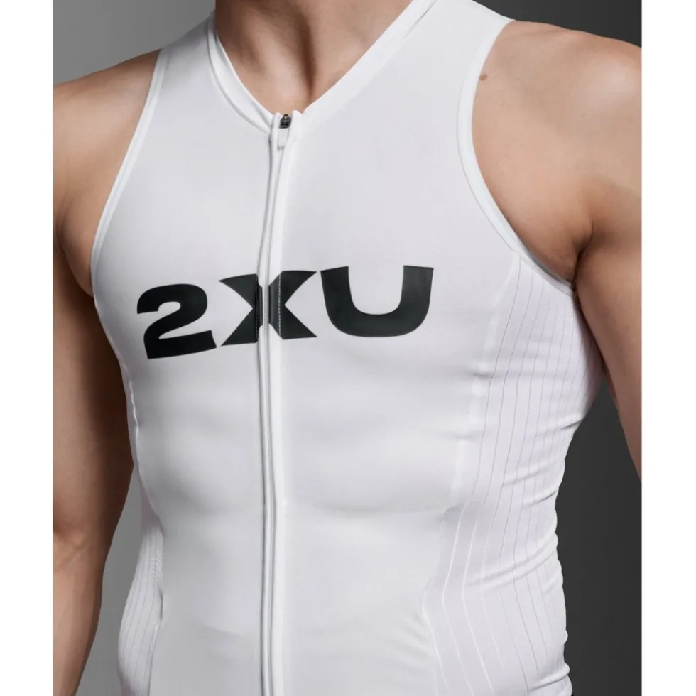 2XU Light Speed React Zonder Mouwen Trisuit Heren - black/white