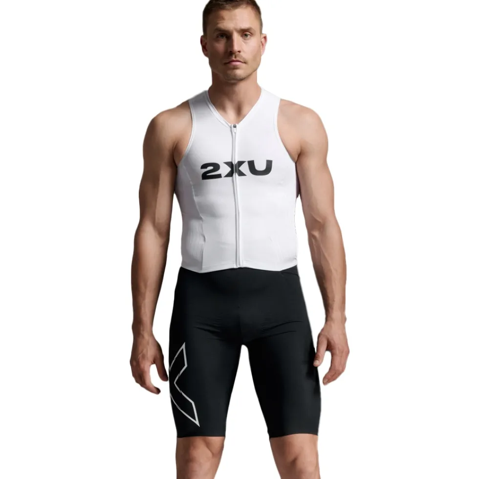 2XU Light Speed React Zonder Mouwen Trisuit Heren - black/white