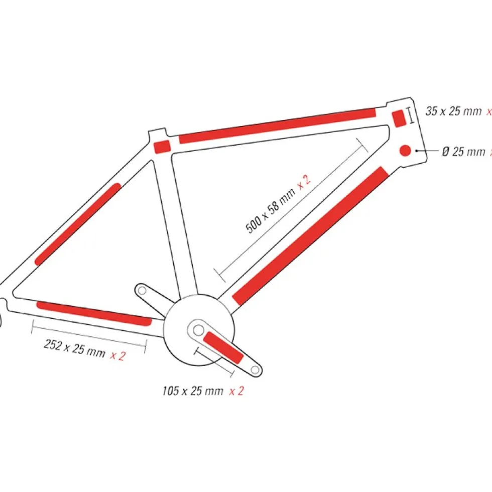 Zéfal Frame Safety Sticker Skin Armor Set L - clear