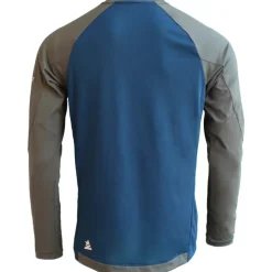 Zimtstern PureFlowz MTB Shirt met lange Mouwen Heren - French Navy / Dusty Olive
