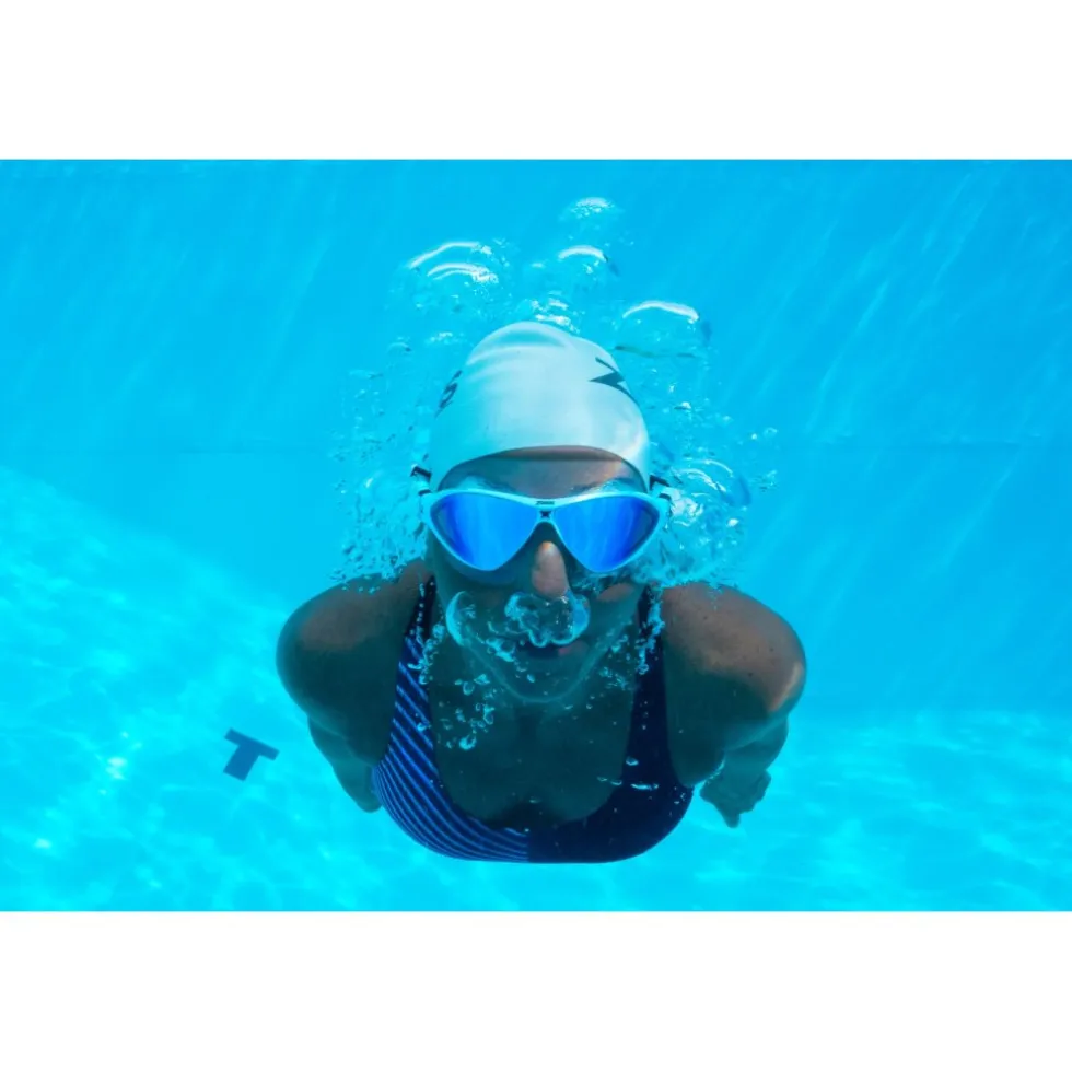 Zoggs Horizon Flex Mask Titanium Zwembril - Clear/White - Mirror Blue