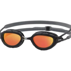 Zoggs Predator Titanium Zwembril - Regular Fit - Grey/Black - Mirror Orange