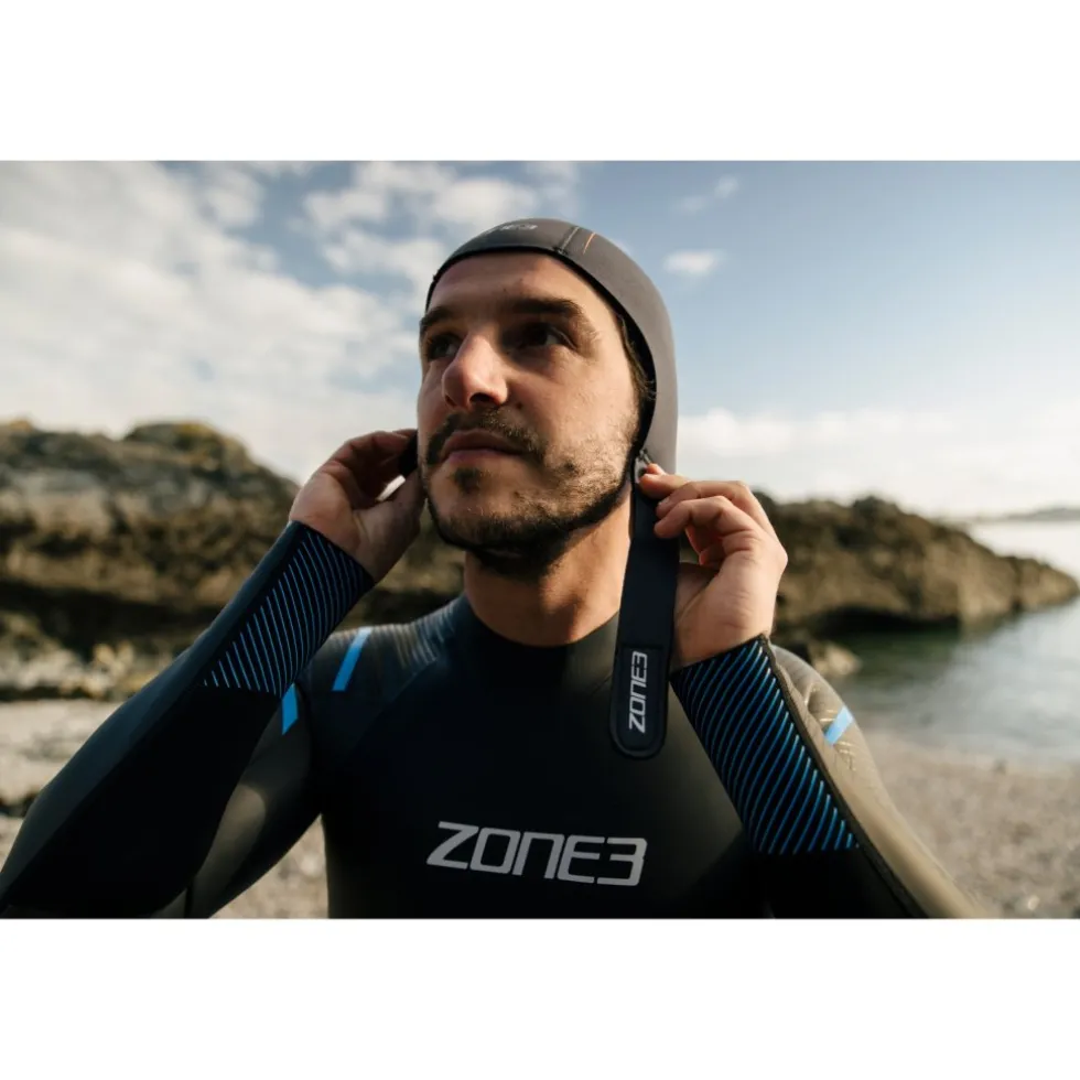 Zone3 Active-Flex Neoprene badmuts - grey/orange