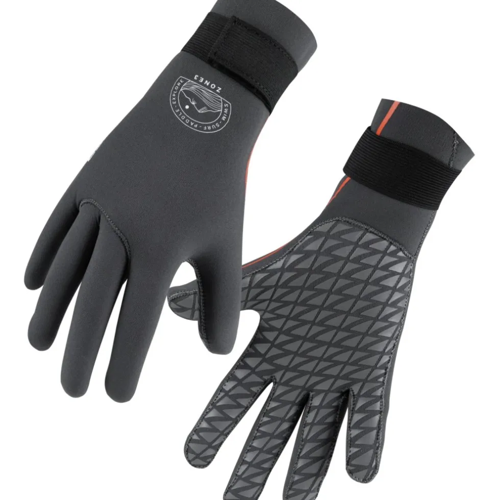 Zone3 Active-Flex Zwemhandschoenen - grey/orange