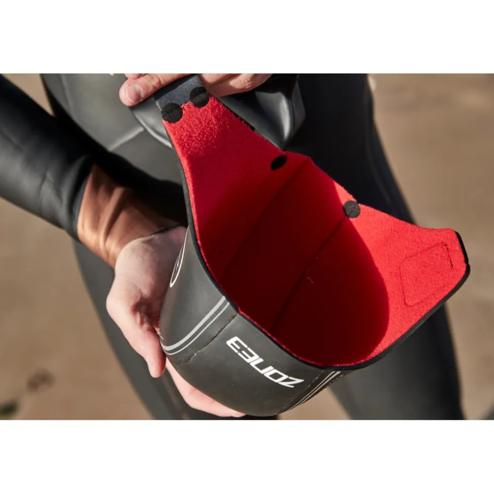 Zone3 Heat-Tech Neopren Badmuts - black/silver/red
