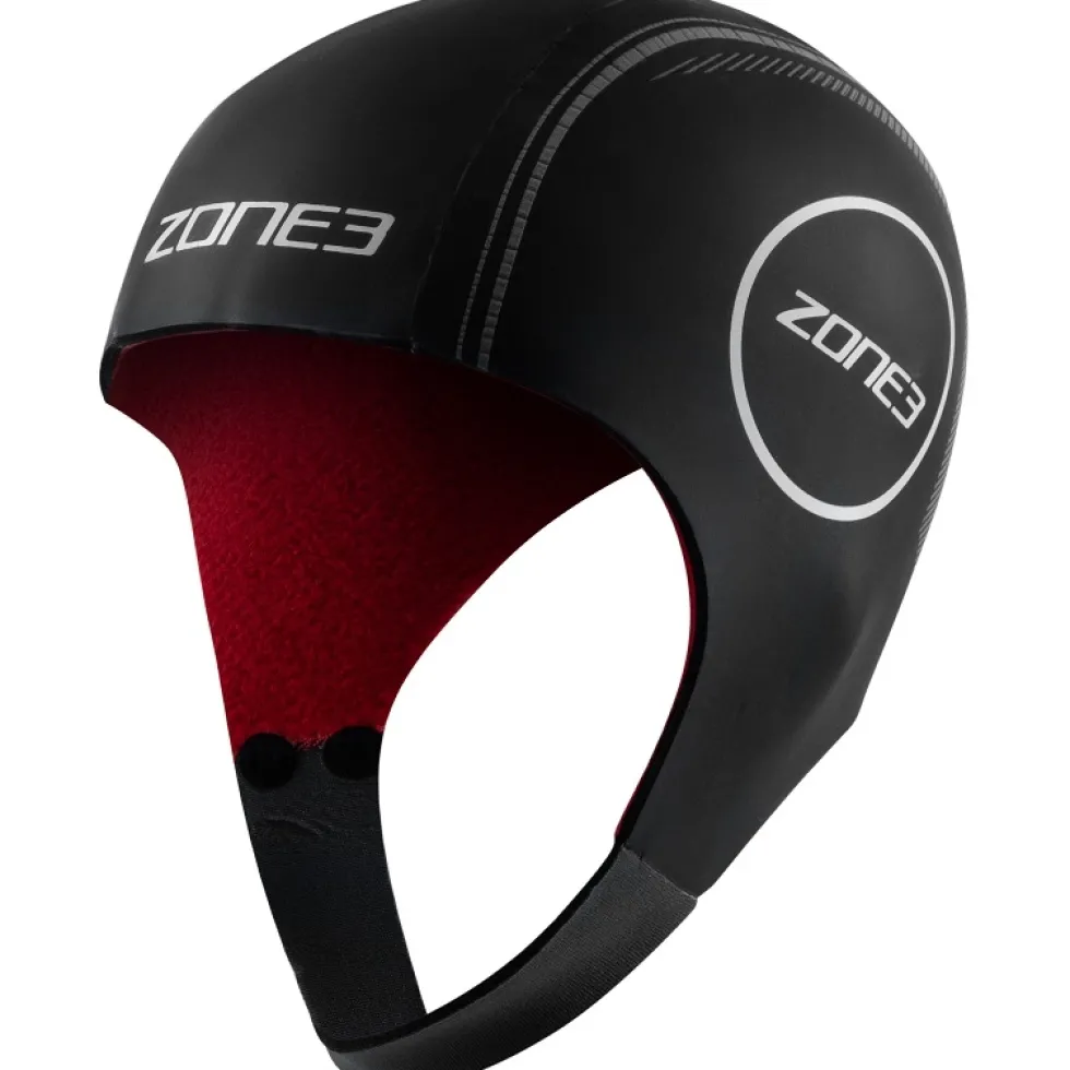 Zone3 Heat-Tech Neopren Badmuts - black/silver/red