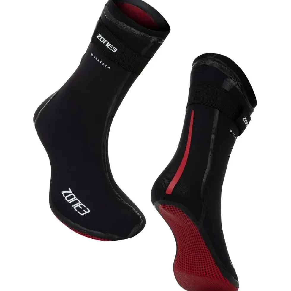 Zone3 Neopreen Heat-Tech Verwarmend Zwemsokken - zwart/rood/wit