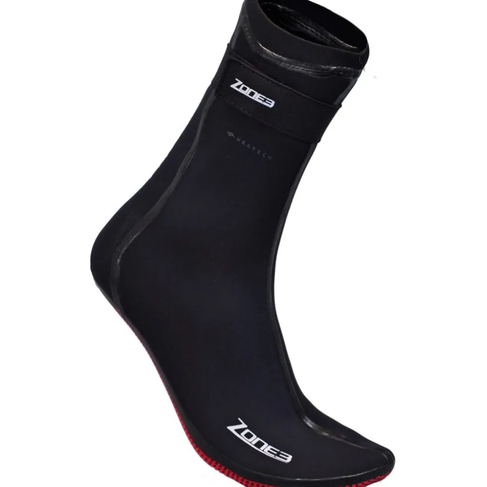 Zone3 Neopreen Heat-Tech Verwarmend Zwemsokken - zwart/rood/wit