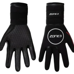 Zone3 Neoprene Heat-Tech Warmth Zwemhandschoenen - zwart/rood