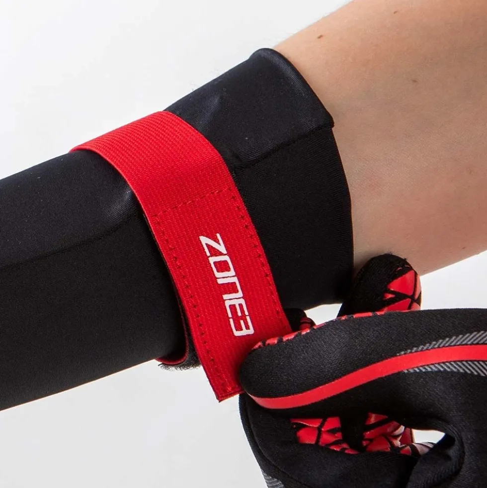 Zone3 Neoprene Zwemhandschoenen - zwart/rood/wit