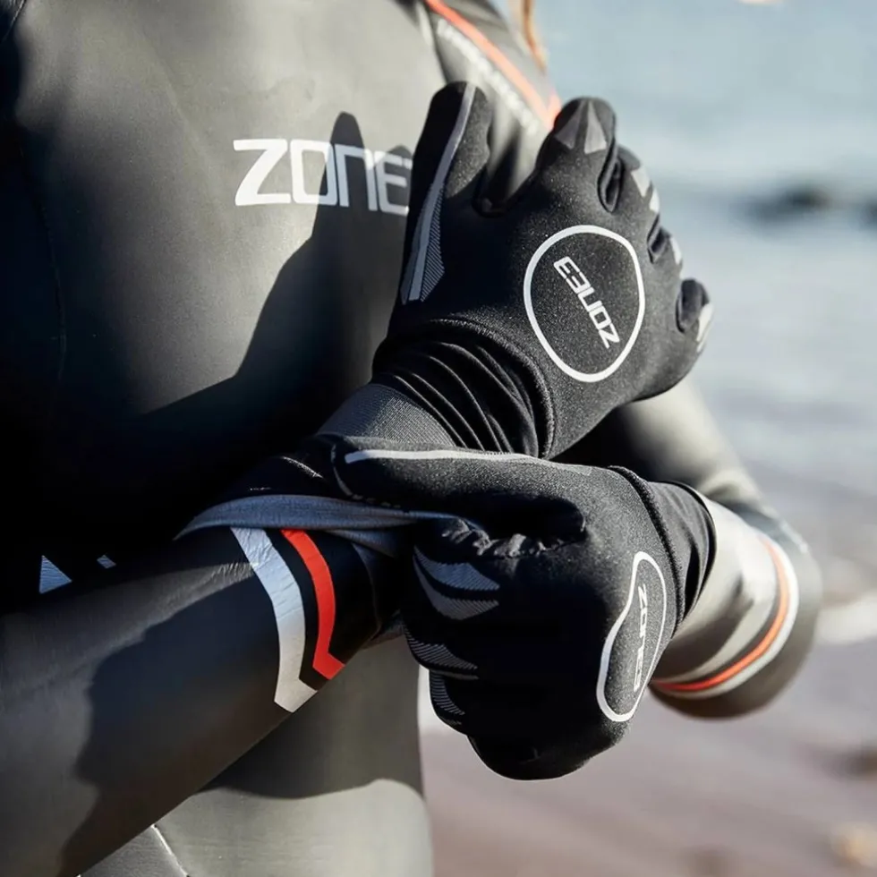 Zone3 Neoprene Zwemhandschoenen - zwart/zilver